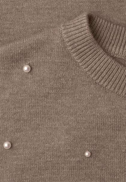 3/4-Arm Pullover mit Rundhals sanded amber mel.