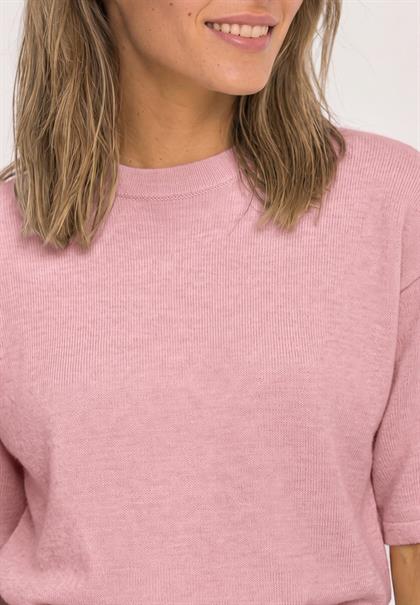 3/4-Arm Pullover mit Rundhals vintage blush mel.