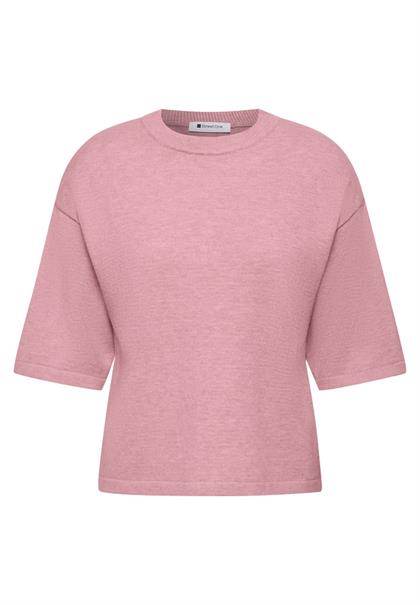 3/4-Arm Pullover mit Rundhals vintage blush mel.