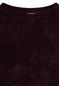 3/4-Arm Shirt aus Cord mit Boat Neck berry red