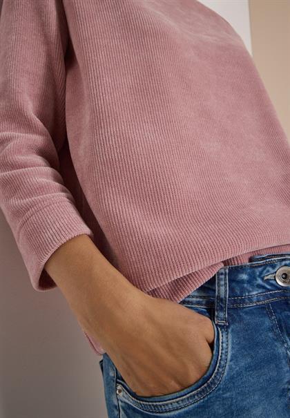 3/4-Arm Shirt aus Cord mit Boat Neck velvet rose