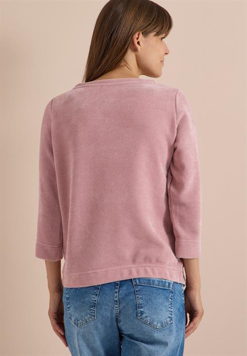 3-4-arm-shirt-aus-cord-mit-boat-neck-velvet-rose