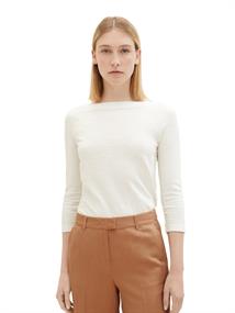 3/4 Arm Shirt mit Bio-Baumwolle whisper white