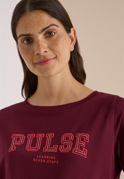 3/4-Arm Shirt mit Boat Neck und Print red wine