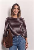 3/4-Arm Shirt mit Boat Neck und Streifen vintage blush