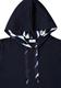 3/4-Arm Shirt mit Kapuze und Printdetails urban dark blue