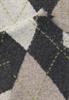 3/4-Arm Shirt mit Rundhals und Argylemuster armor grey