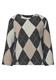 3/4-Arm Shirt mit Rundhals und Argylemuster armor grey