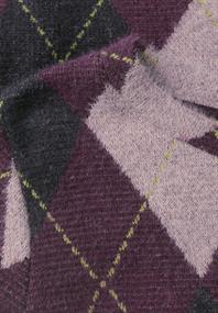 3/4-Arm Shirt mit Rundhals und Argylemuster berry plum
