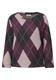 3/4-Arm Shirt mit Rundhals und Argylemuster berry plum