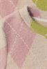 3/4-Arm Shirt mit Rundhals und Argylemuster clay sand