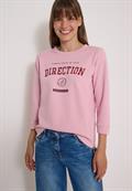 3/4-Arm Shirt mit Rundhals und Wording mellow rose