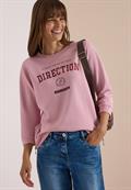 3/4-Arm Shirt mit Rundhals und Wording mellow rose