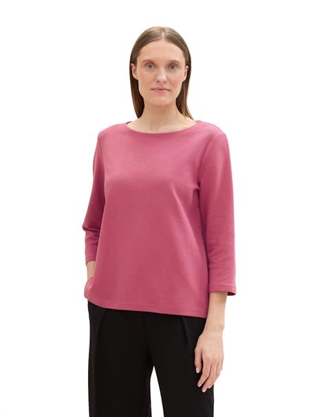 3/4 Arm Shirt mit Struktur pink velvet