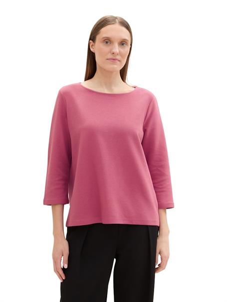 3/4 Arm Shirt mit Struktur pink velvet