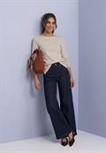 3/4-Arm Shirt mit U-Boot-Ausschnitt clay sand