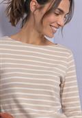 3/4-Arm Shirt mit U-Boot-Ausschnitt clay sand