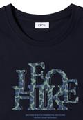 3/4-Arm Shirt mit Wording im Leo-Look urban dark blue