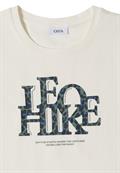 3/4-Arm Shirt mit Wording im Leo-Look vanilla white