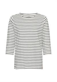 3/4-Arm T-Shirt mit Seitenschlitzen night blue stripes