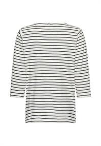 3/4-Arm T-Shirt mit Seitenschlitzen night blue stripes