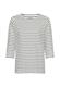3/4-Arm T-Shirt mit Seitenschlitzen night blue stripes