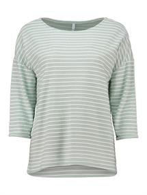 3/4 C TP Mi44za sage green-offwhite stripe