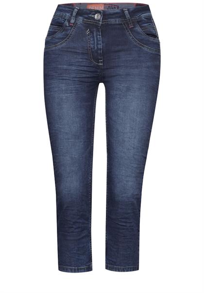 3/4 Casual Fit Jeans mid blue used wash