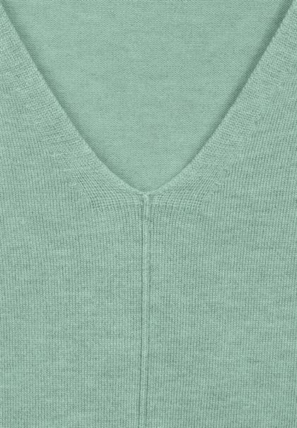 3/4 Feinstrick Pullover salvia green melange