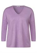 3/4 Feinstrick Pullover sporty lilac melange