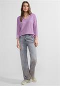 3/4 Feinstrick Pullover sporty lilac melange