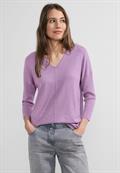 3/4 Feinstrick Pullover sporty lilac melange