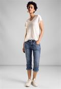 3/4 Jeans im Casual Fit mid blue random wash