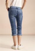 3/4 Jeans im Casual Fit mid blue random wash