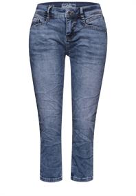 3/4 Jeans im Casual Fit mid blue random wash