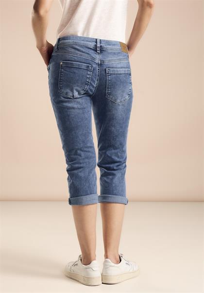 3/4 Jeans im Casual Fit mid blue random wash