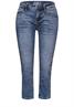 3/4 Jeans im Casual Fit mid blue random wash