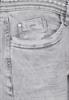3/4 Jeans Low Waist silver grey random wash