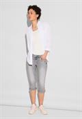 3/4 Jeans Low Waist silver grey random wash