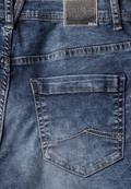 3/4 Jeans mid blue used wash