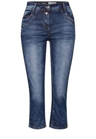 3/4 Jeans mid blue used wash