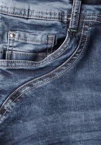 3/4 Jeans mid blue used wash