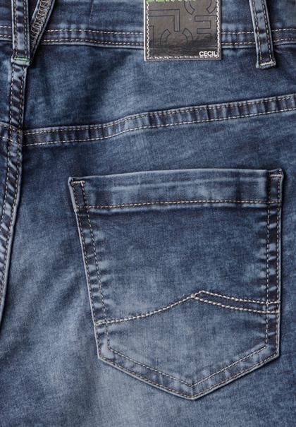 3/4 Jeans mid blue used wash