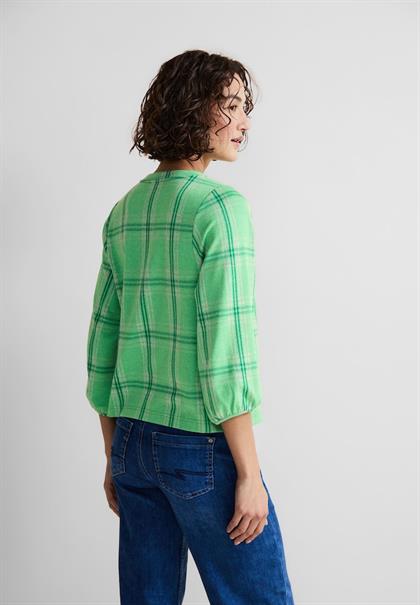 3/4 Karoshirt light spring green mel.