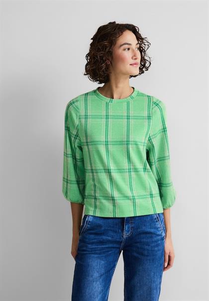 3/4 Karoshirt light spring green mel.