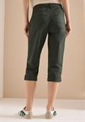 3/4 Mid Waist Casual Fit Hose mit Turn Up clear khaki