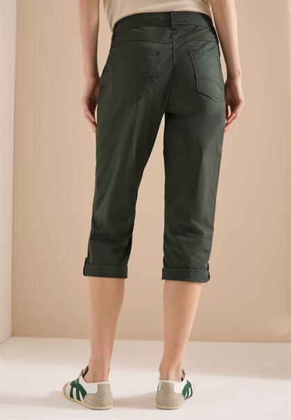 3/4 Mid Waist Casual Fit Hose mit Turn Up clear khaki
