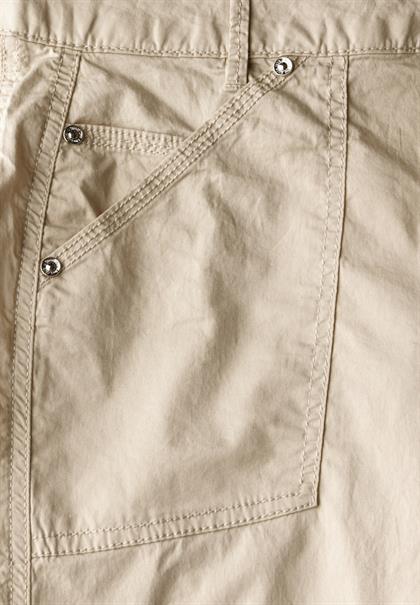 3/4 Satin Hose mit Taschen barley beige