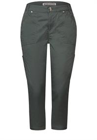 3/4 Satin Hose mit Taschen marshy green