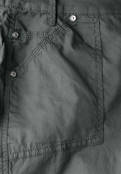 3/4 Satin Hose mit Taschen marshy green